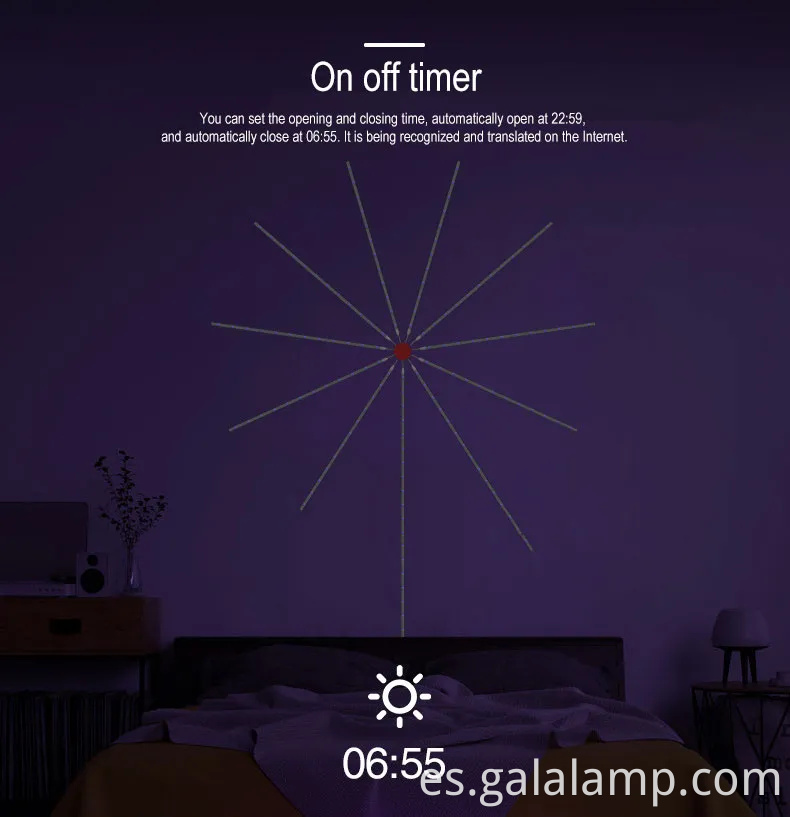 Colorful Symphony LED Fireworks Light para decoración del hogar